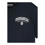 DSQUARED2 t-shirt girocollo tinta unita con stampa Blu per Bambino DQ2470 BLU DSQUARED2