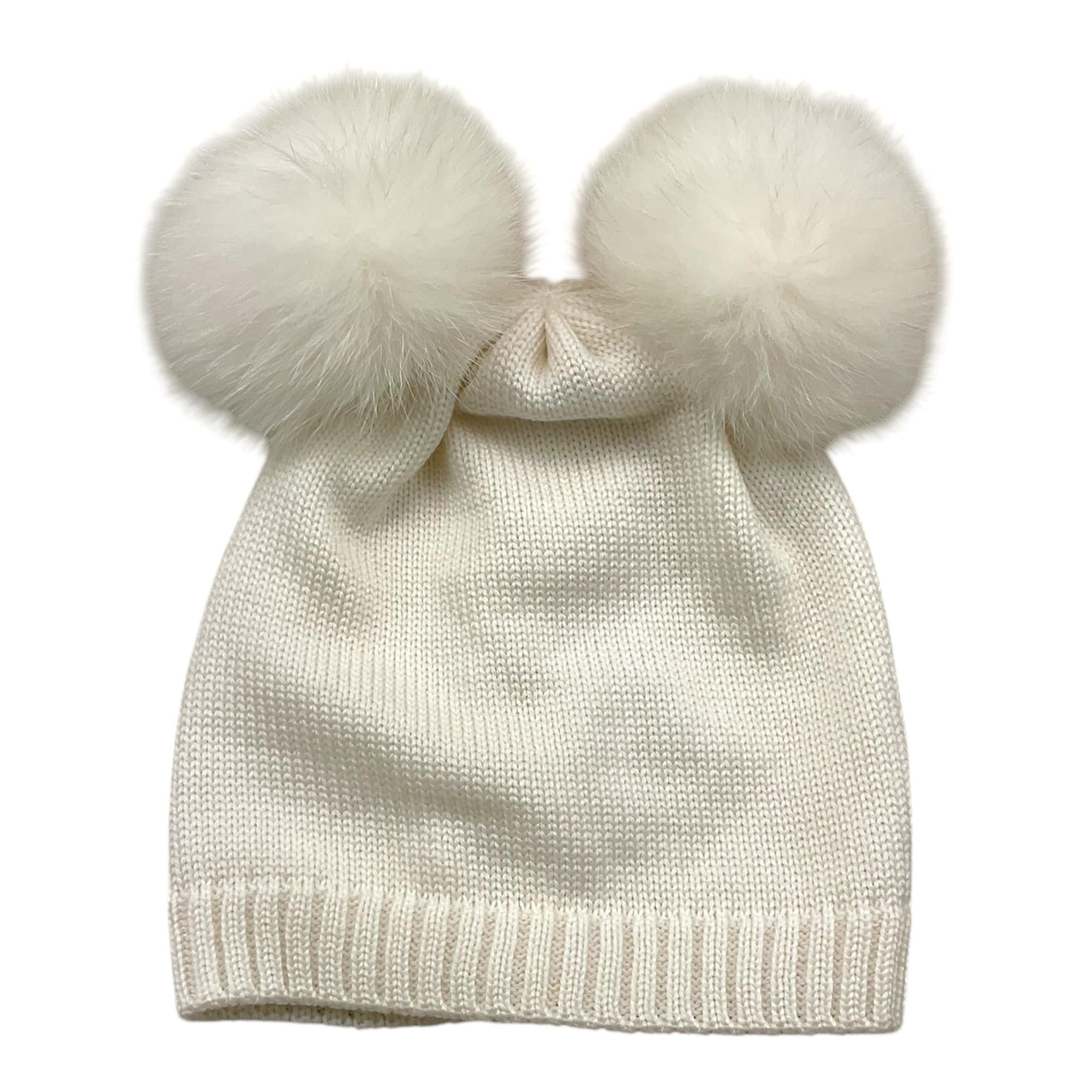 BABY LORD cappello tinta unita con pon pon Panna per Bambina 616 PANNA BABY LORD