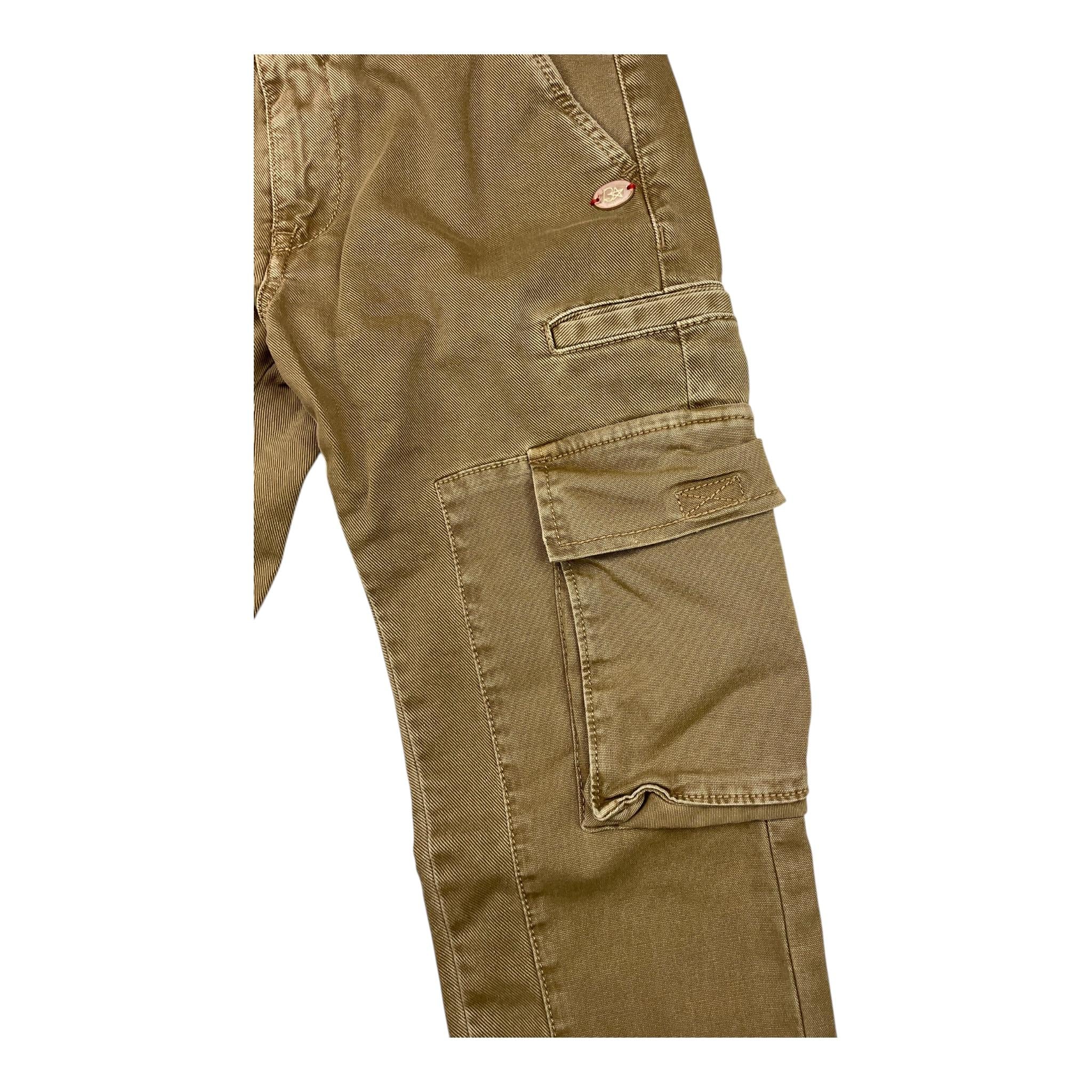 BERNA pantalone tinta unita con elastico in vita Verde per Bambino 23532 VERDE BERNA