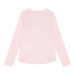 GUESS shirt girocollo tinta unita con stampa Rosa per Neonata K4YI06KAPO0 ROSA GUESS