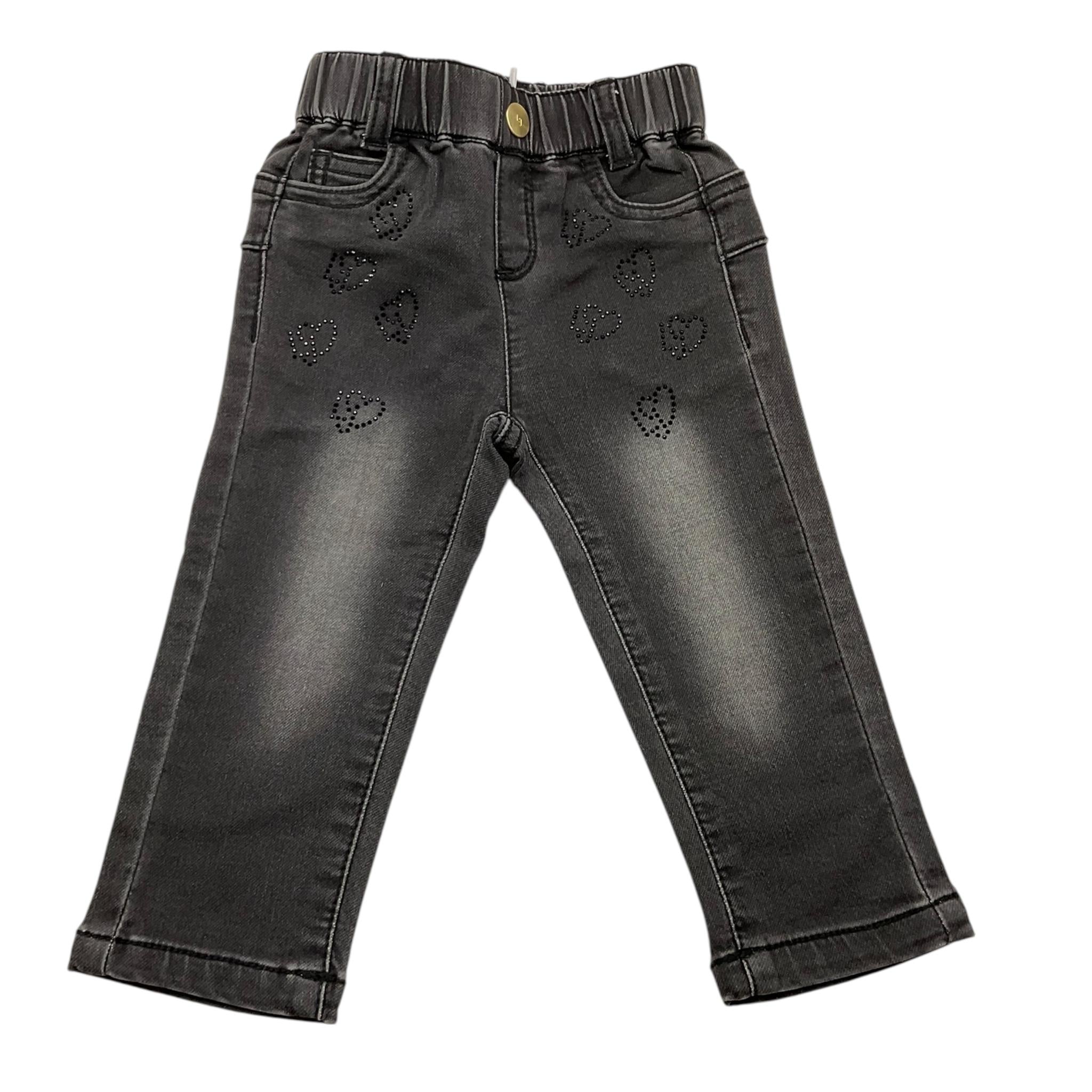 LIU JO jeans tinta unita con elastico in vita Nero per Neonata HF4017X NERO LIU JO
