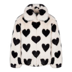 SAINT BARTH pelliccia bicolore con fantasia Bianco/nero per Neonata AVELINE BIANCO/NERO SAINT BARTH