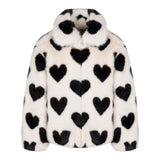 SAINT BARTH pelliccia bicolore con fantasia Bianco/nero per Neonata AVELINE BIANCO/NERO SAINT BARTH