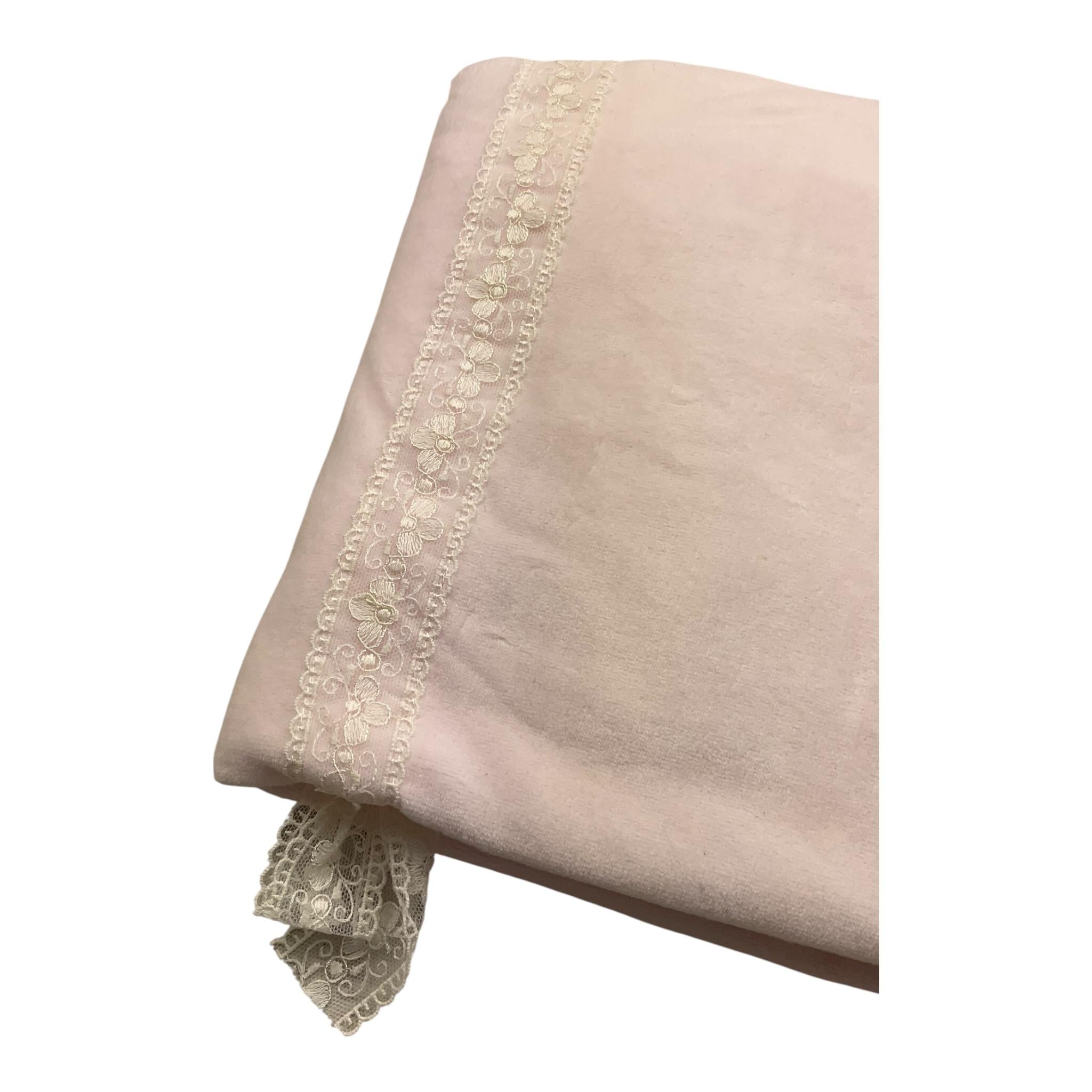 LALALU' coperta tinta unita in ciniglia Rosa per Neonata CPLM ROSA LALALU'