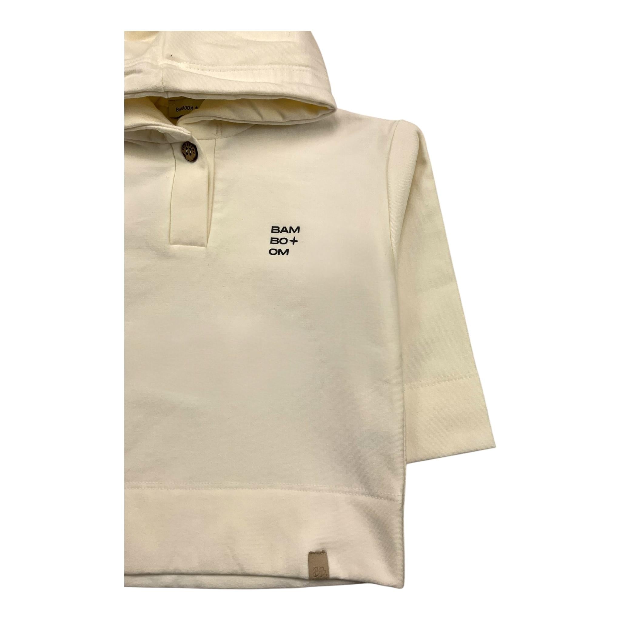 BAMBOOM+BABIES felpa chiusa con cappuccio tinta unita Panna per Neonato 708 PANNA BAMBOOM+BABIES