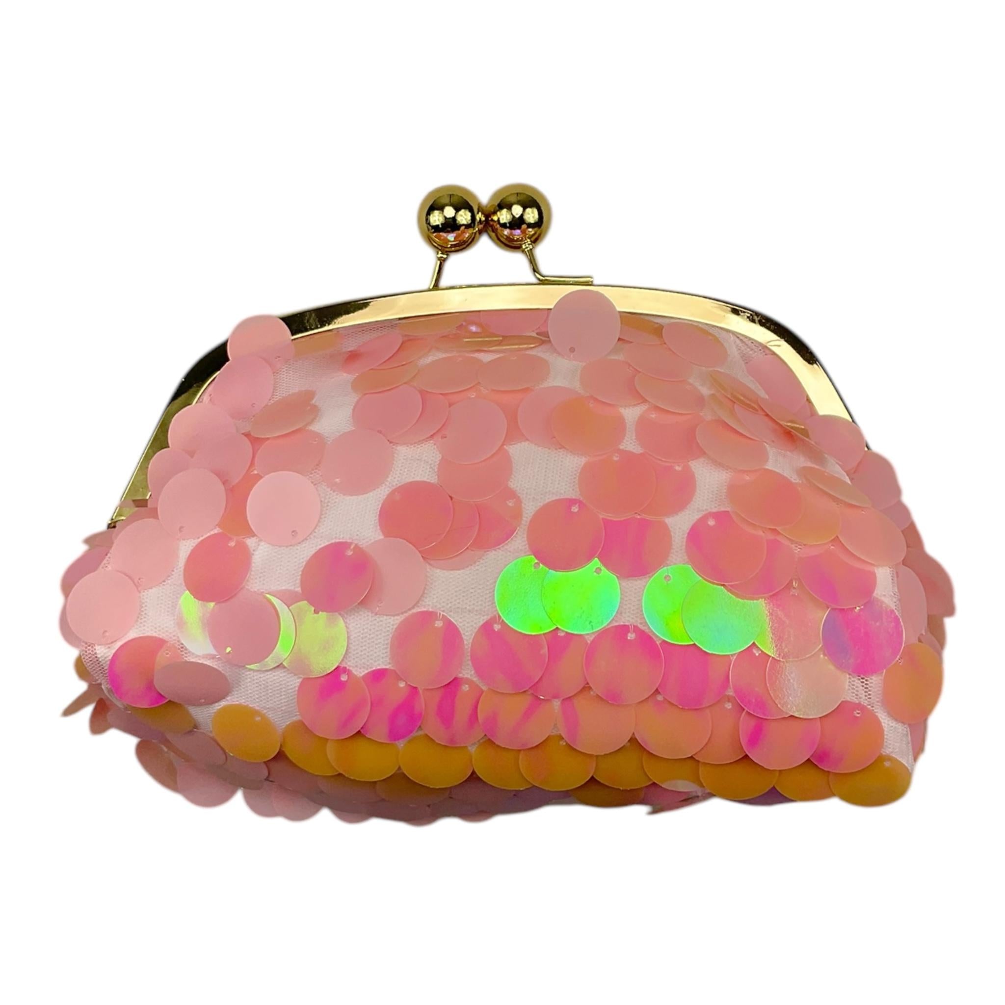 DOU DOU borsa tinta unita con paillettes Rosa per Bambina DU0A08 ROSA DOU DOU