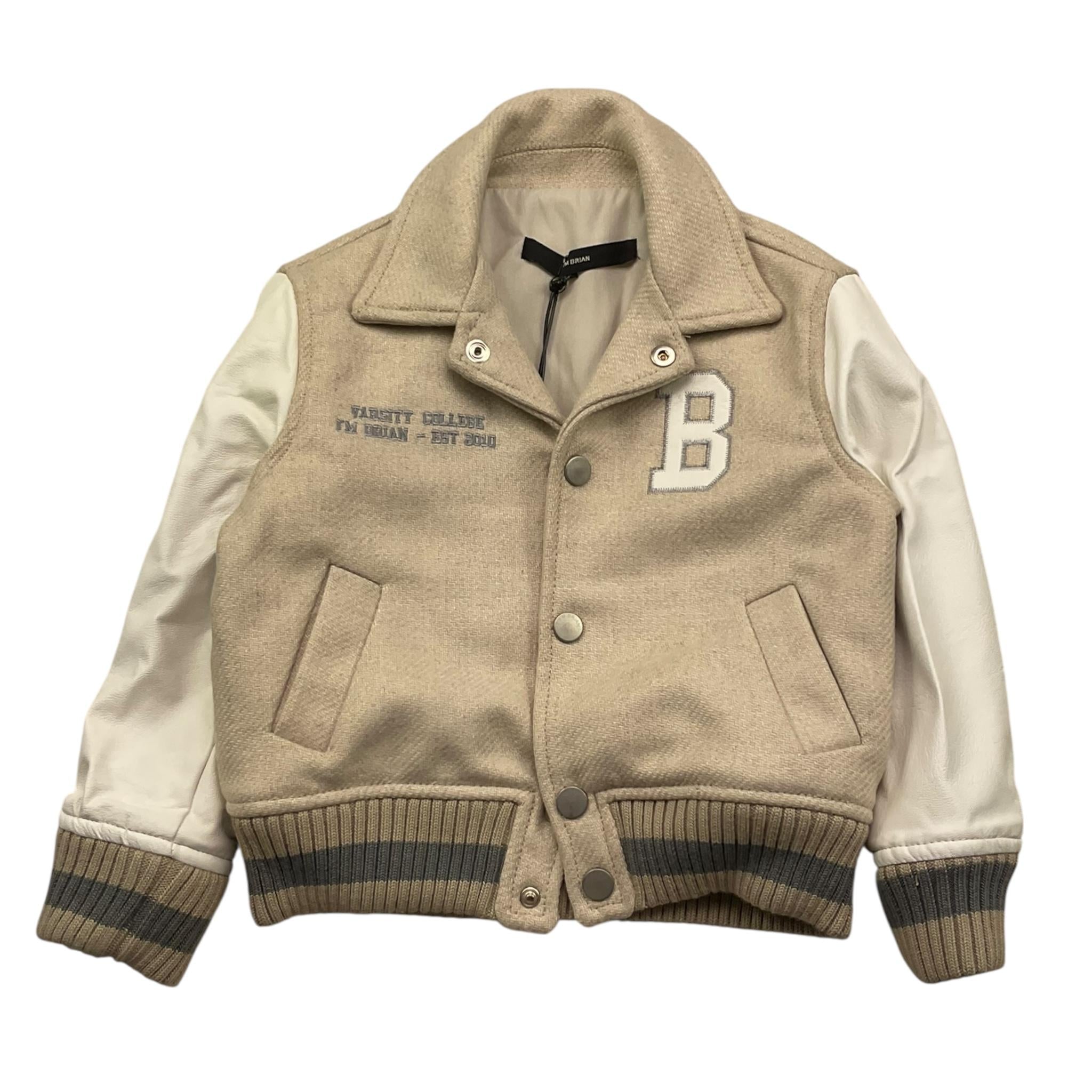 I'M BRIAN giubbino tinta unita cn maniche in contrasto Beige per Neonato GIU3039JX BEIGE I'M BRIAN