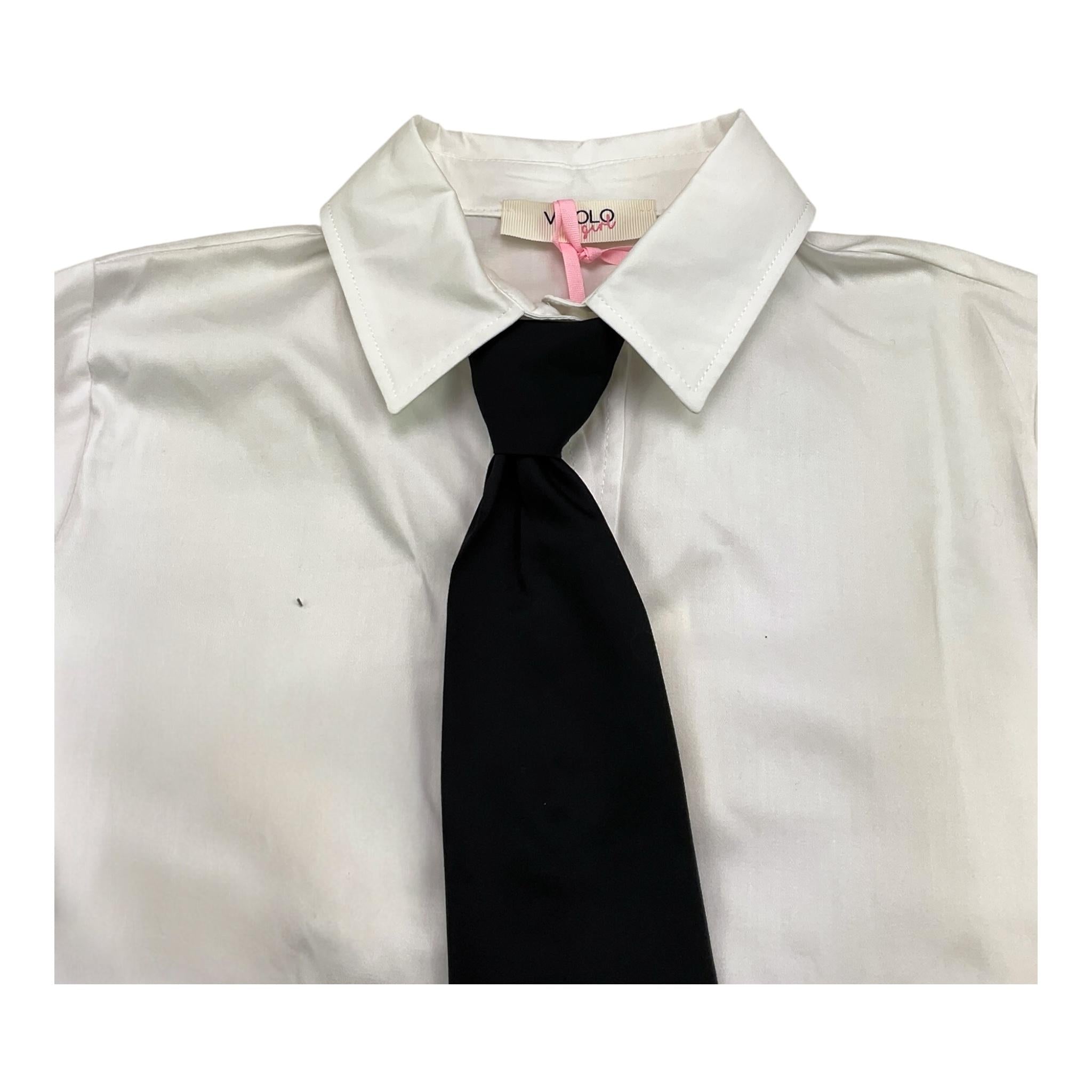 VICOLO camicia manica lunga tinta unita con cravatta Panna per Neonata 3141C00098NX PANNA VICOLO