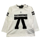 JOHN RICHMOND shirt girocollo tinta unita con stampa in contrasto Bianco per Neonato RIA25057TS BIANCO JOHN RICHMOND
