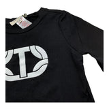 TWINSET shirt girocollo tinta unita con stampa Nero per Bambina 242GJ2032XXXX NERO TWINSET