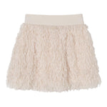 MISS BLUMARINE gonna tinta unita con piume Panna per Bambina IF4129J PANNA MISS BLUMARINE