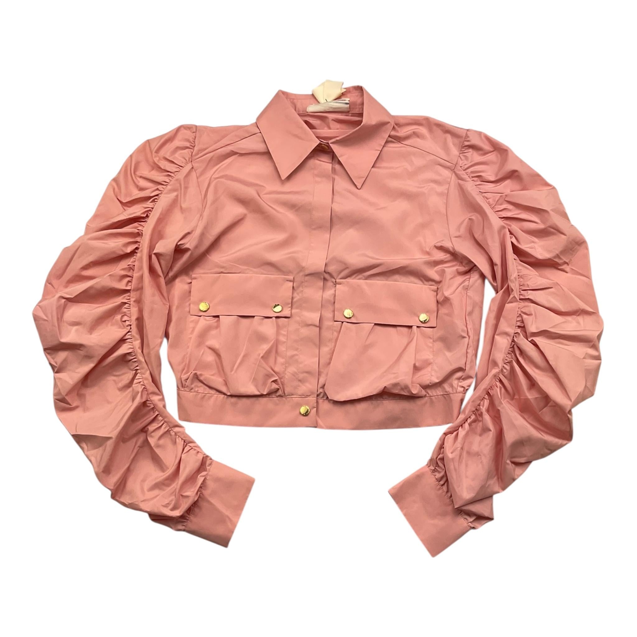 ELISABETTA FRANCHI camicia tinta unita con maniche arricciate Rosa per Bambina EFCA242 ROSA ELISABETTA FRANCHI