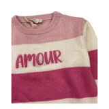 NANAN maglia girocollo tricolore Rosa per Bambina I24554 ROSA NANAN