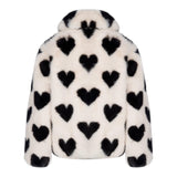 SAINT BARTH pelliccia bicolore con fantasia Bianco/nero per Neonata AVELINE BIANCO/NERO SAINT BARTH