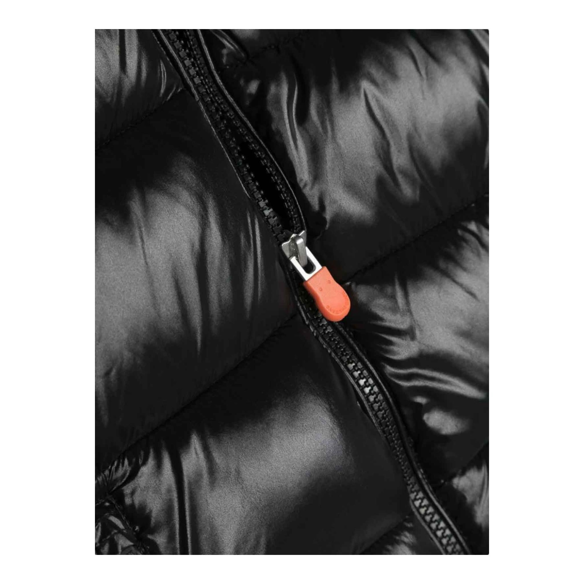 SAVE THE DUCK giubbino tinta unita con zip e cappuccio Nero per Neonata J31280BX NERO SAVE THE DUCK