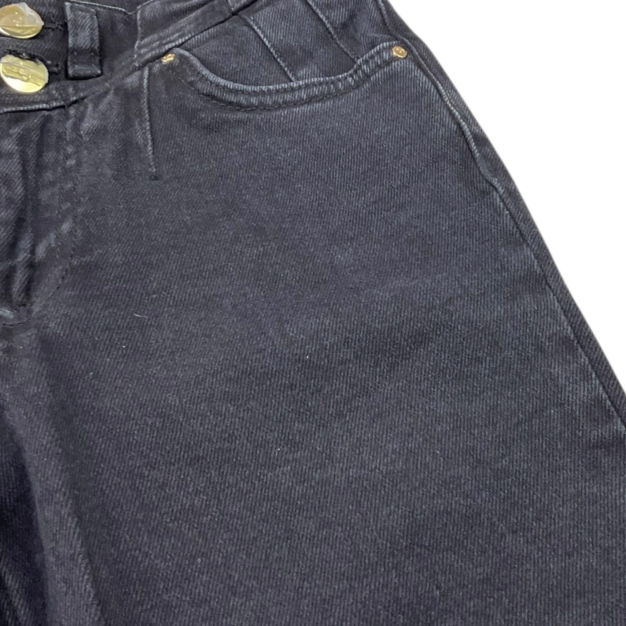 LIU JO jeans tinta unita con bottoni Nero per Bambina GF2127 NERO LIU JO