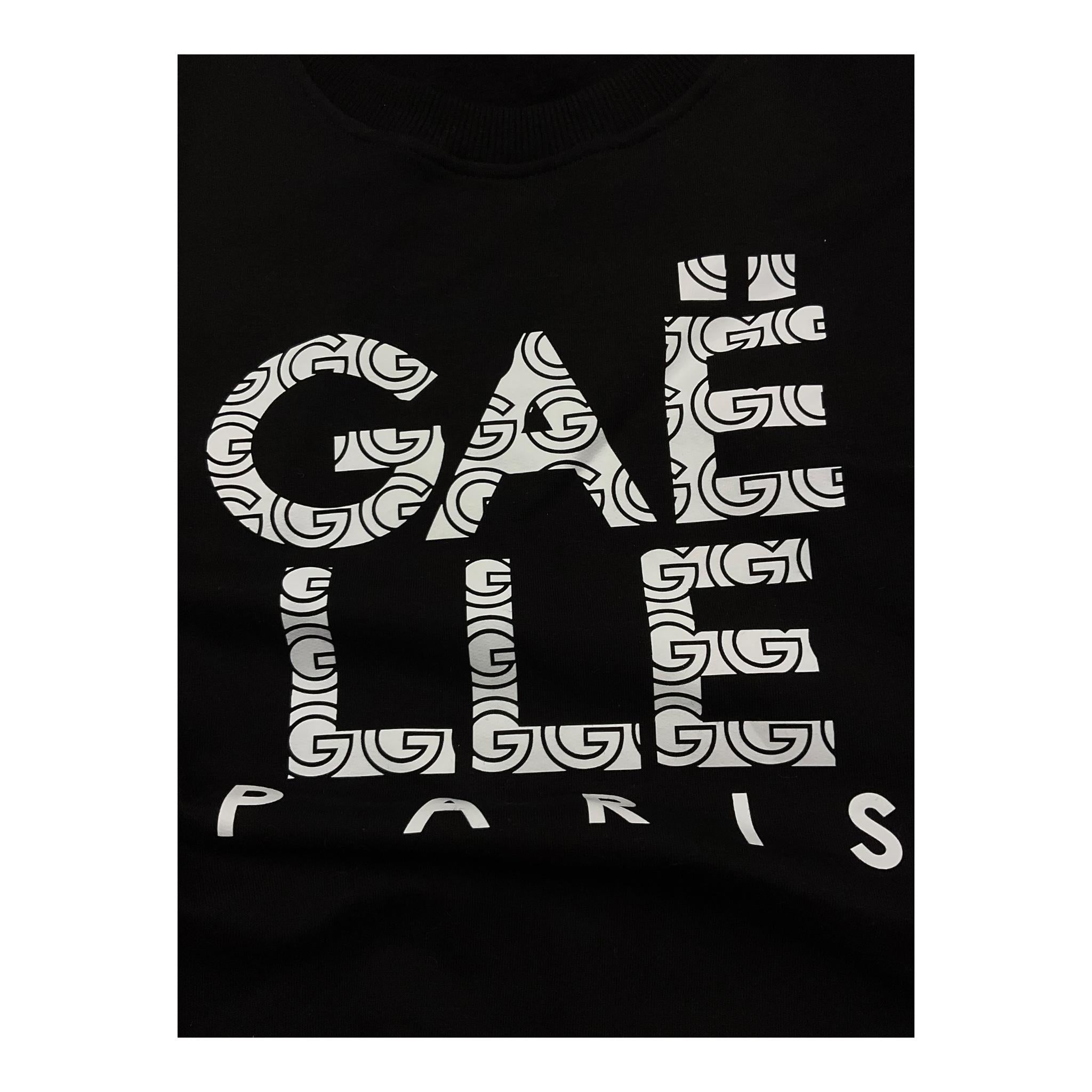 GAELLE felpa chiusa girocollo tinta unita cn stampa logo Nero per Bambina 2741F00318X NERO GAELLE