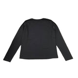 LIU JO shirt girocollo tinta unita con stampa Nero per Bambina GF4210 NERO LIU JO