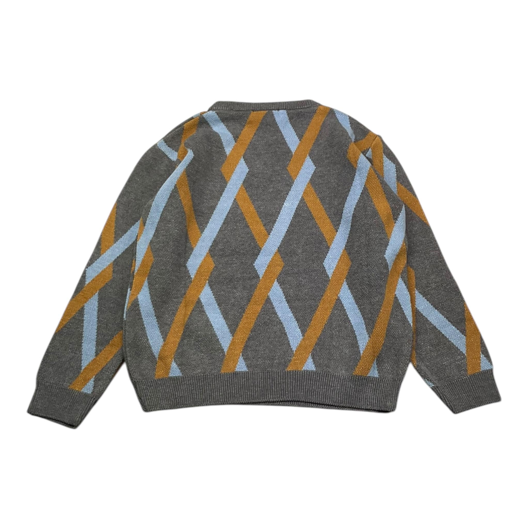 EMANUEL PRIS maglia tinta unita con fantasia astratta Grigio per Bambino EMG7093B GRIGIO EMANUEL PRIS