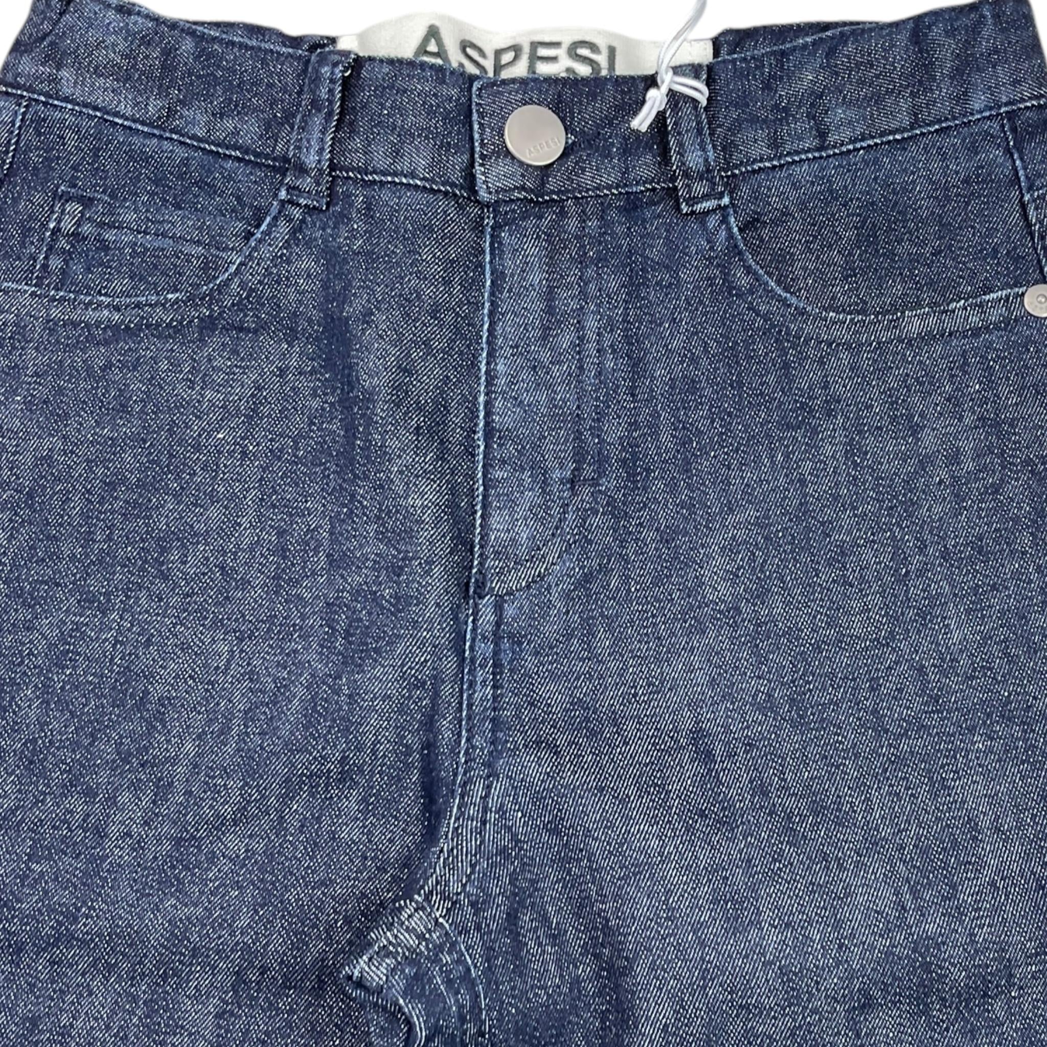 ASPESI jeans tinta unita con girovita regolabile Blu per Bambino F24072PLJ0046 BLU ASPESI