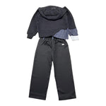 STAY STREET completo 2pz felpa tinta unita con cappuccio e stampa-pantalone Nero per Bambino FB3002 NERO STAY STREET