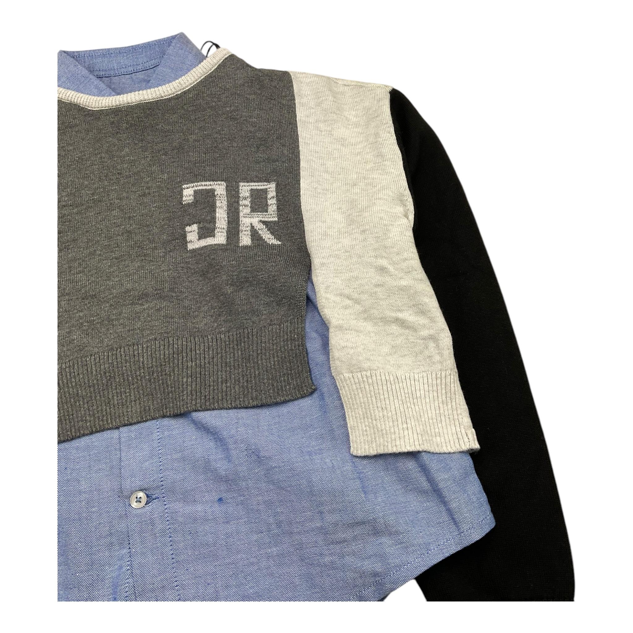 JOHN RICHMOND maglia girocollo tricolore con camicia giromanica Multicolor per Bambina RGA25172MA MULTICOLOR JOHN RICHMOND