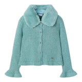 MAYORAL cardigan tinta unita con colletto rimovibile Verde per Bambina 4362 VERDE MAYORAL