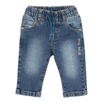 TRUSSARDI jeans tinta unita con elastico in vita Blu per Neonato TIA24143PAN BLU TRUSSARDI