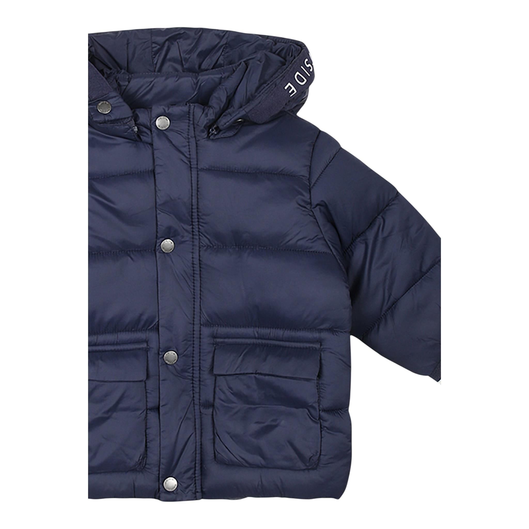 MAYORAL giubbino tinta unita con cappuccio Blu per Bambino 2466J BLU MAYORAL