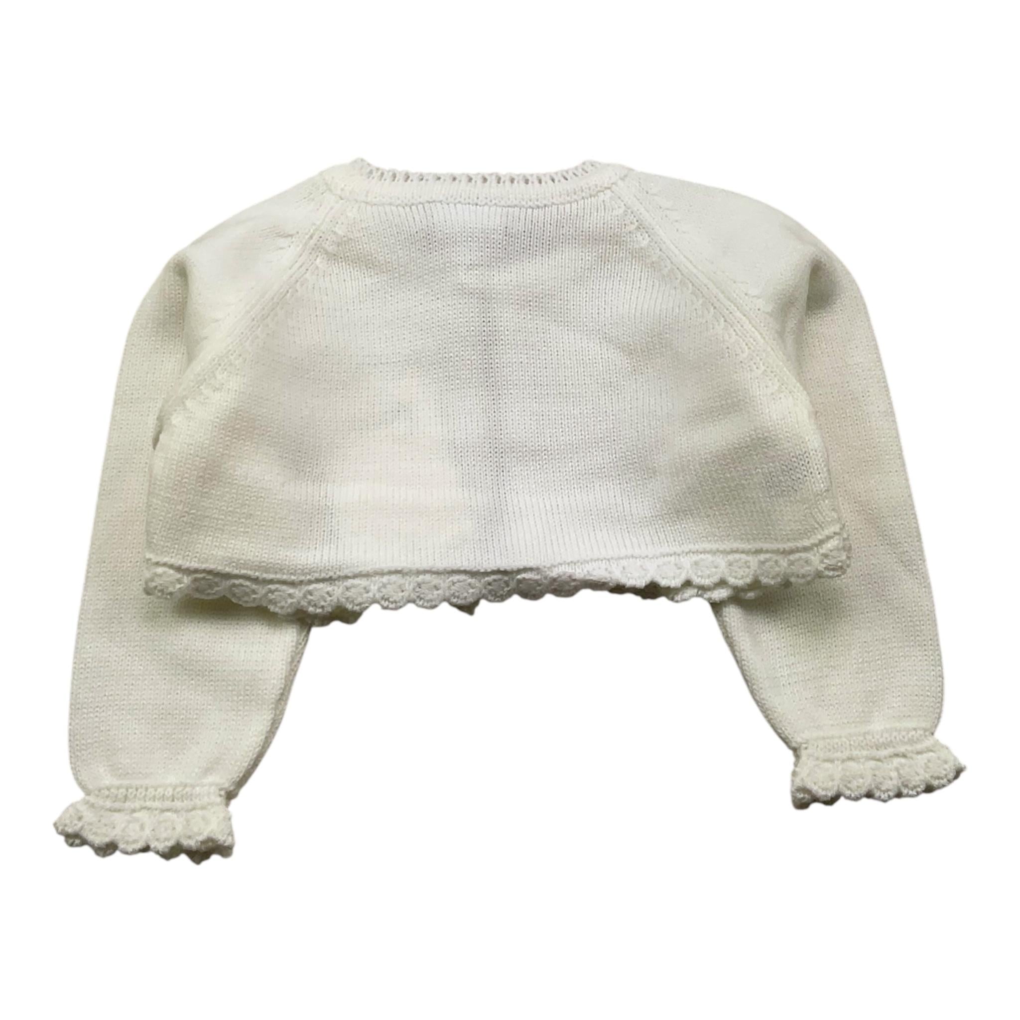 GRANLEI coprispalle tinta unita con trafori Panna per Neonata 224208 PANNA GRANLEI