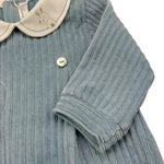 BARCELLINO tutina tinta unita con colletto in contrasto Azzurro per Neonato 116301 AZZURRO BARCELLINO