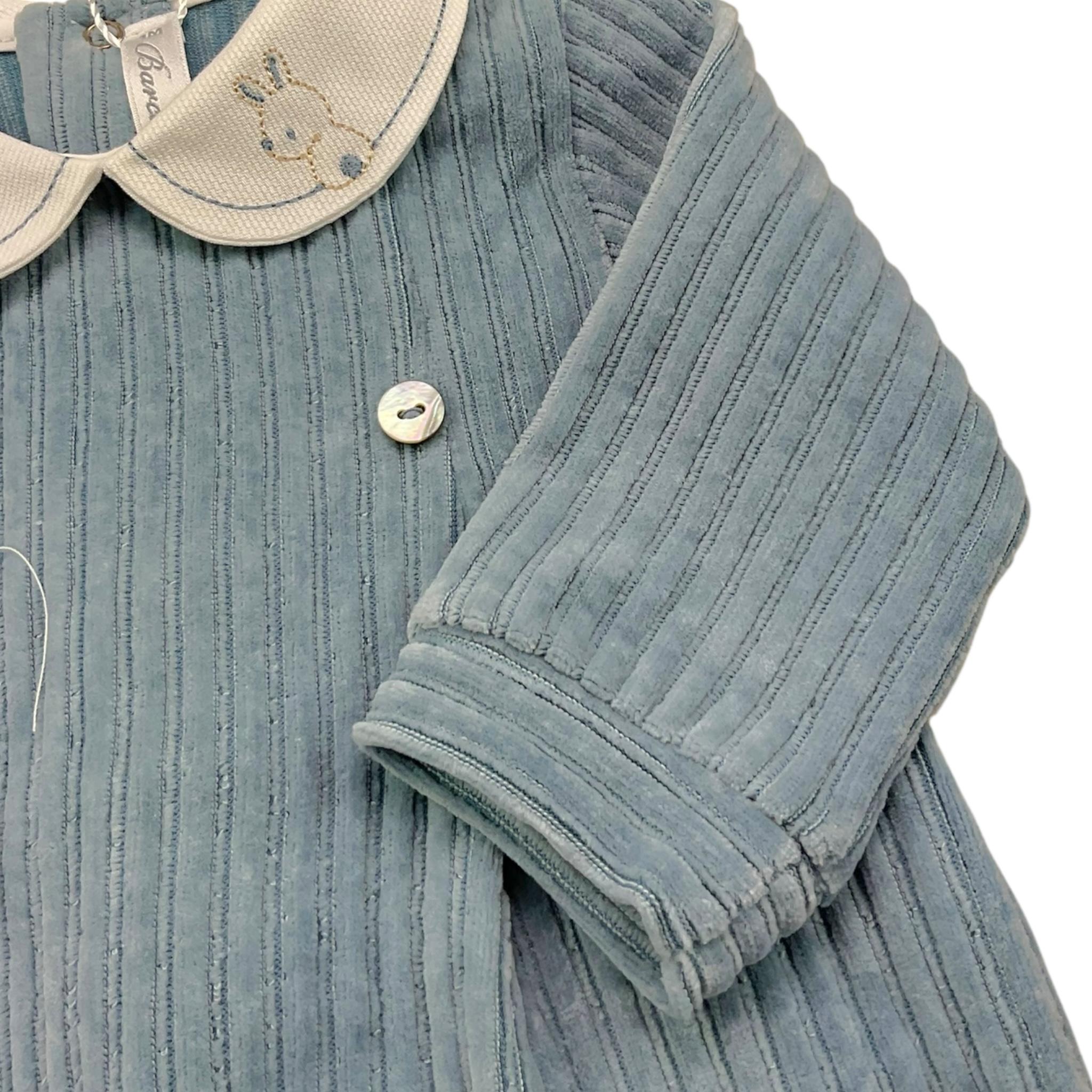 BARCELLINO tutina tinta unita con colletto in contrasto Azzurro per Neonato 116301 AZZURRO BARCELLINO