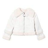 MISS BLUMARINE montone tinta unita con pelliccia interna Panna per Bambina IF4042 PANNA MISS BLUMARINE