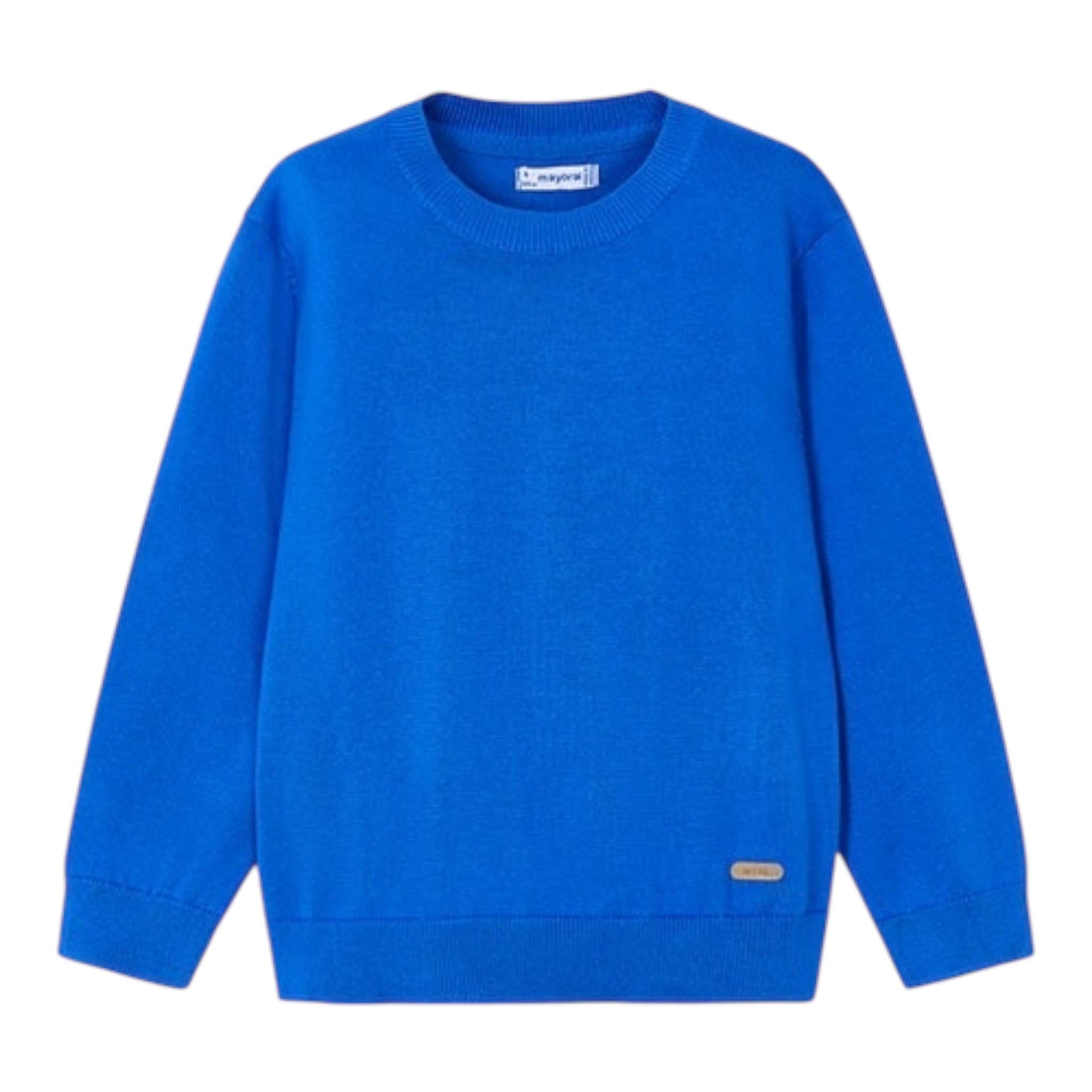 MAYORAL maglia girocollo tinta unita Cobalto per Bambino 323XX COBALTO MAYORAL