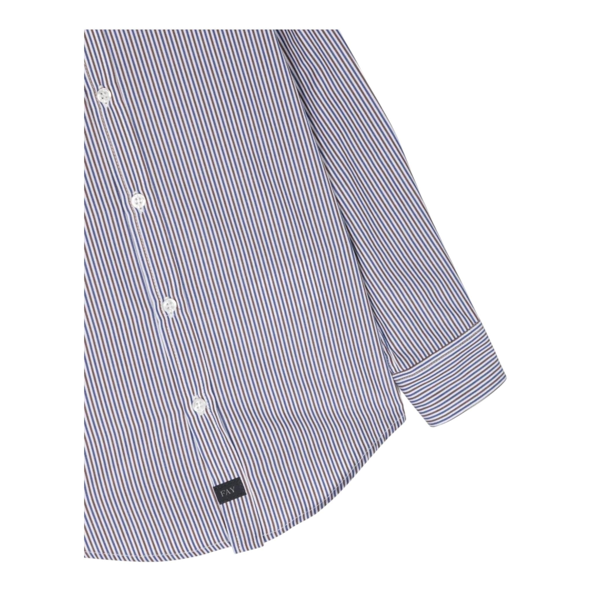FAY camicia tinta unita con fantasia a righe Bianco per Bambino FT5P20 BIANCO FAY