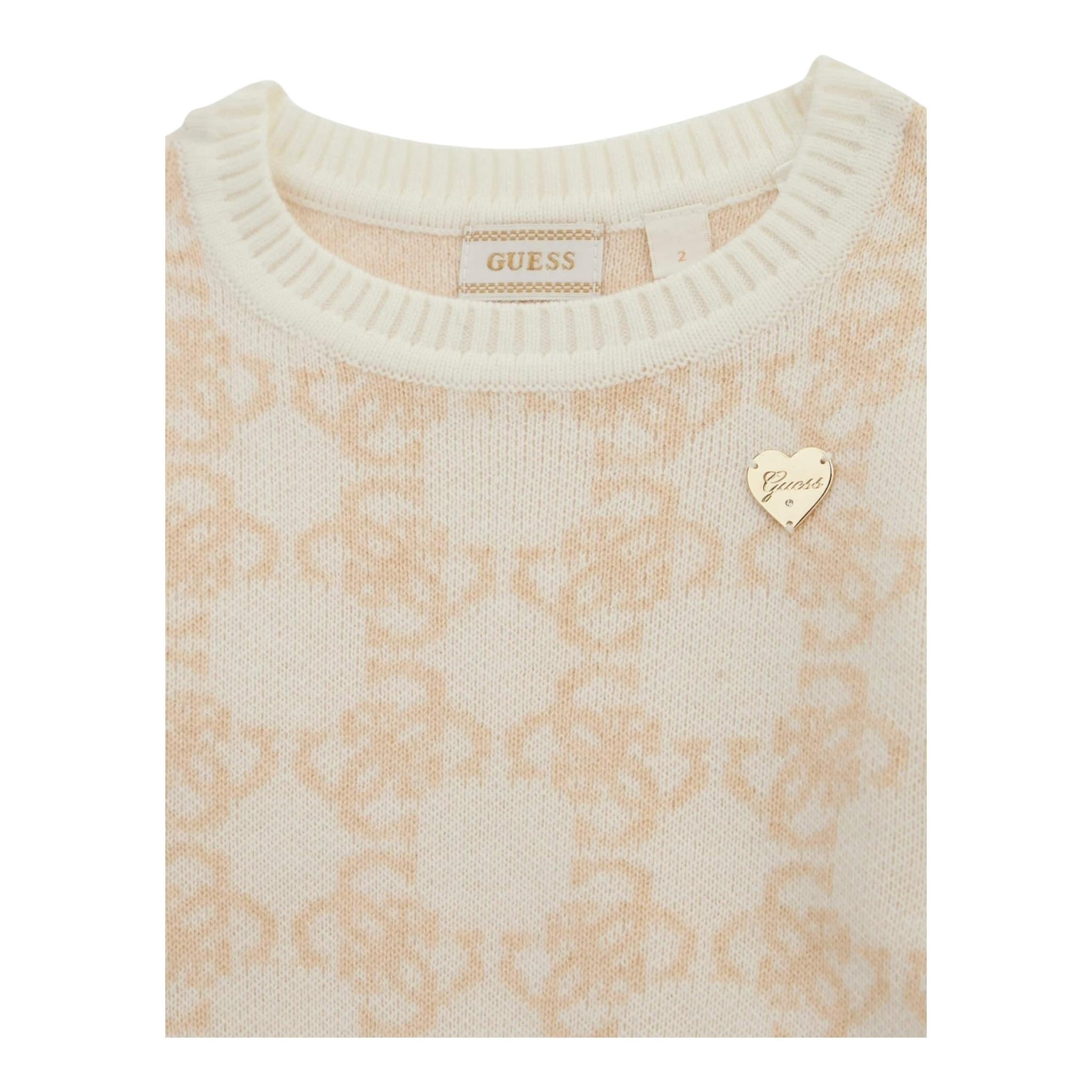 GUESS set abito-coulotte tinta unita logato Beige per Neonata A4BK11Z3K10 BEIGE GUESS