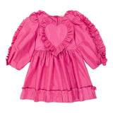 STELLA McCARTNEY abito tinta unita con rouches Fuxia per Bambina TT1G20 FUXIA STELLA McCARTNEY