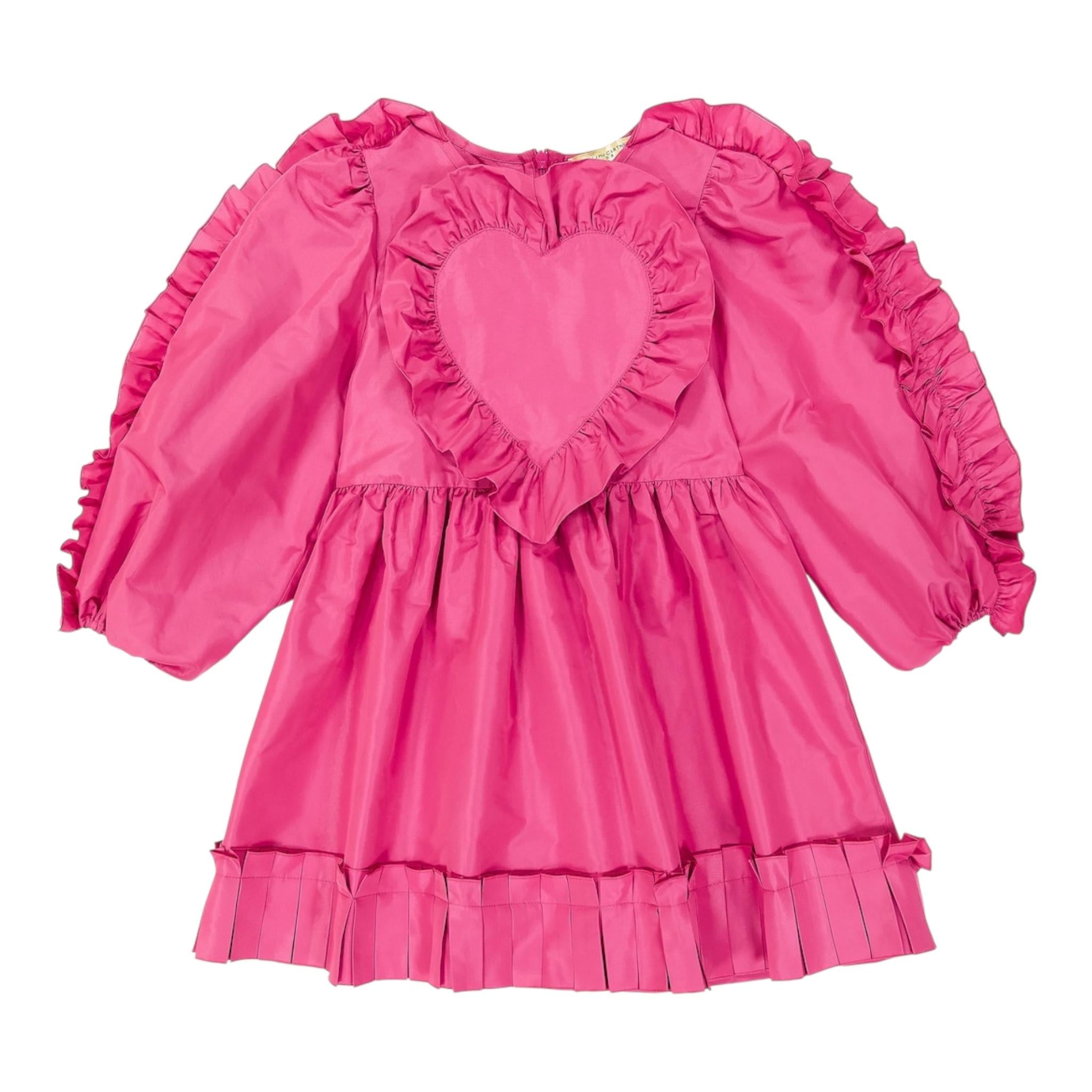 STELLA McCARTNEY abito tinta unita con rouches Fuxia per Bambina TT1G20 FUXIA STELLA McCARTNEY