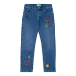 MOSCHINO jeans tinta unita con elastico in vita Blu per Bambino HUP07V BLU MOSCHINO