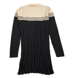 ELISABETTA FRANCHI abito in maglia bicolore girocollo Panna/nero per Bambina EFAB567X PANNA/NERO ELISABETTA FRANCHI