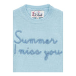 SAINT BARTH maglie girocollo tinta unita con stampa Azzurro per Bambina MISSSUMMER AZZURRO SAINT BARTH