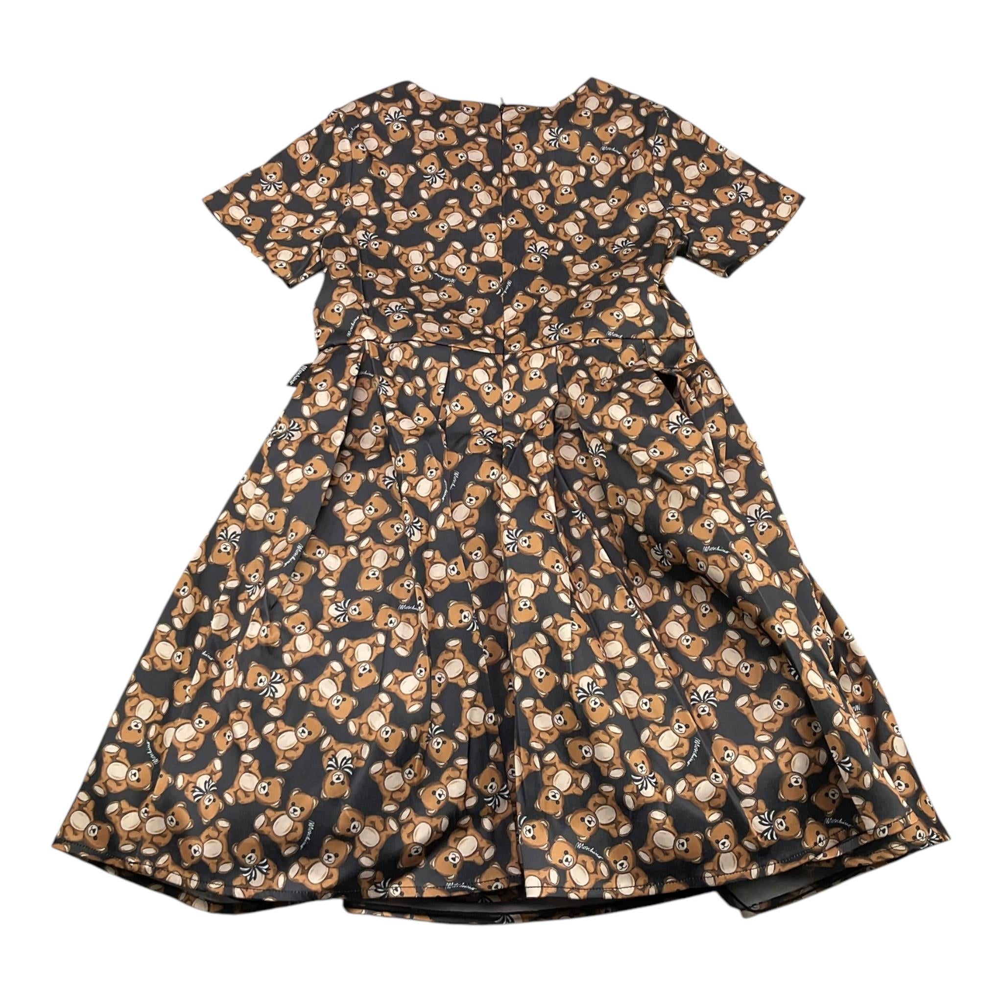 MOSCHINO abito tinta unita con stampa Nero per Bambina HDV0GU NERO MOSCHINO