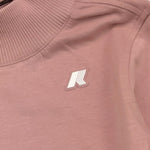 K-WAY shirt mezzo collo tinta unita con stampa Rosa per Bambina K6127IW ROSA K-WAY