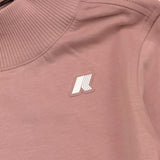 K-WAY shirt mezzo collo tinta unita con stampa Rosa per Bambina K6127IW ROSA K-WAY