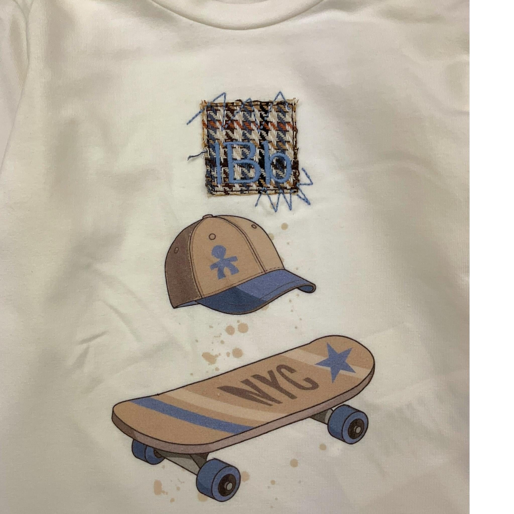 LE BEBE' shirt girocollo tinta unita con stampa Bianco per Neonato LBB5183 BIANCO LE BEBE'