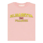 ELISABETTA FRANCHI t-shirt girocollo tinta unita con stampa Rosa per Bambina EFTS220 ROSA ELISABETTA FRANCHI