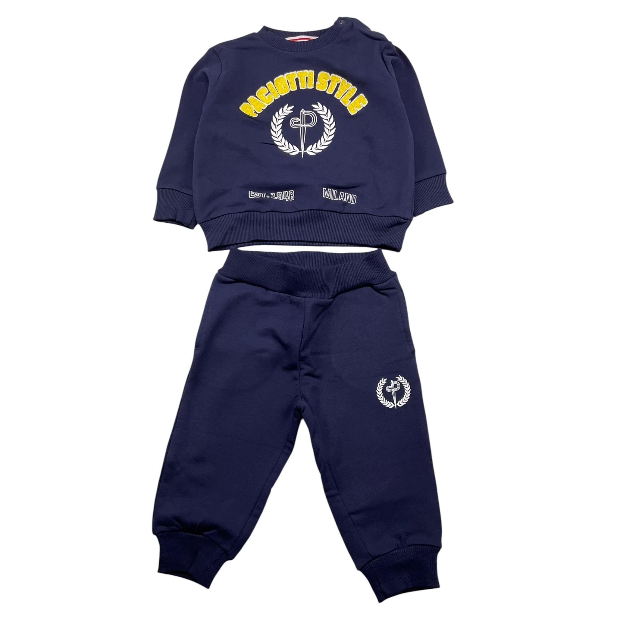 CESARE PACIOTTI completo 2pz felpa-pantalone tinta unita Blu per Neonato COMP5318B BLU CESARE PACIOTTI