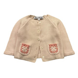 TARTINE ET CHOCOLAT cardigan tinta unita con ricami Rosa per Neonata TW18061 ROSA TARTINE ET CHOCOLAT