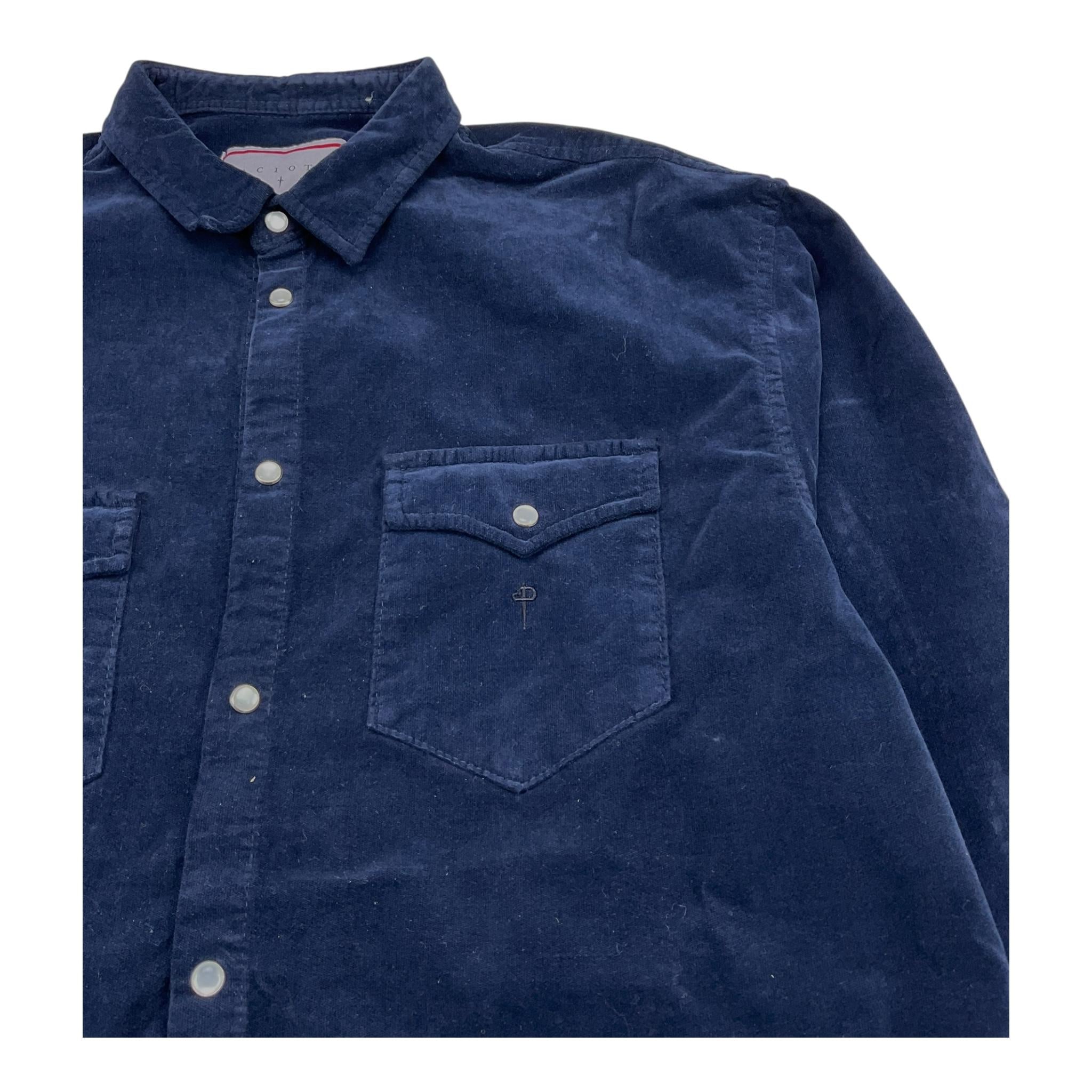 CESARE PACIOTTI camicia manica lunga in camoscio Blu per Bambino CMP5354J BLU CESARE PACIOTTI