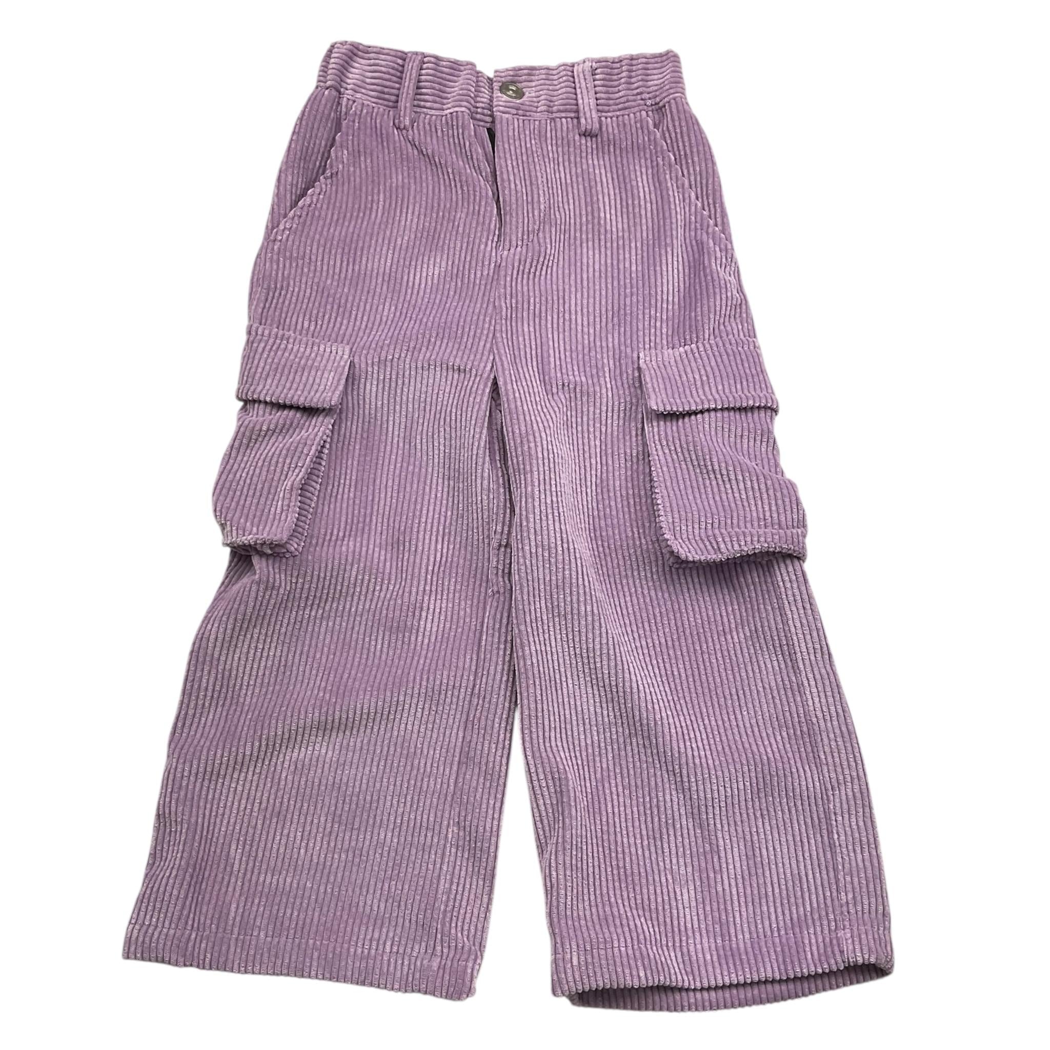 MOUSSE pantalone tinta unita modello a palazzo con elastico in vita Lilla per Bambina HKPCV362 LILLA MOUSSE